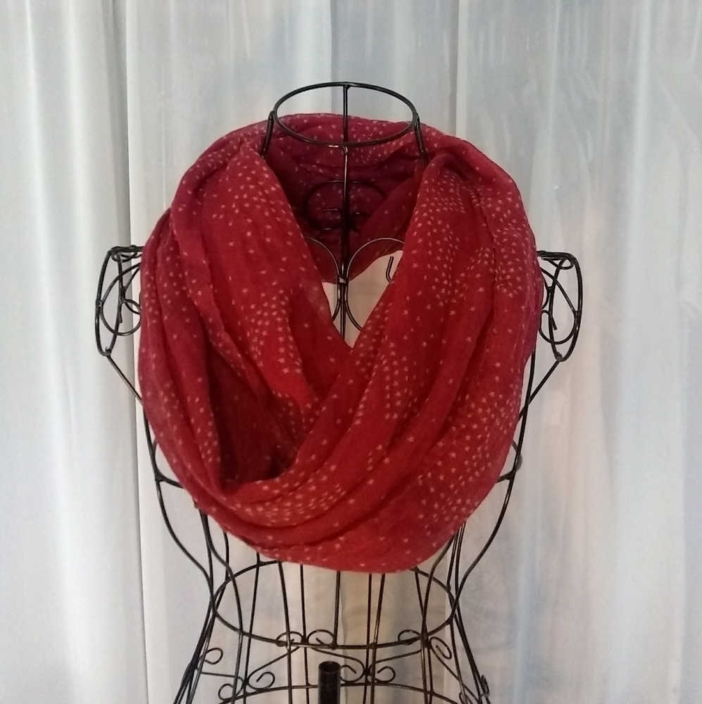 Red Fat Face Infinity Scarf